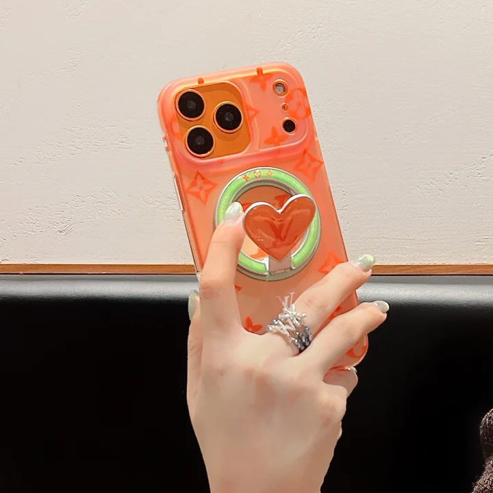 Vuitton iphone17proケース ハート スタンド