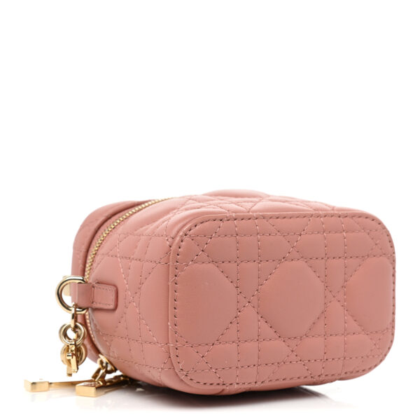 CHRISTIAN DIOR Lambskin Cannage Micro Vanity Case