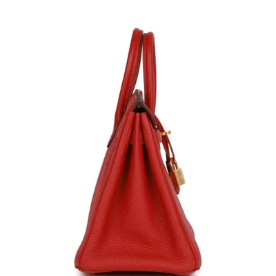 Hermès Birkin 25 Rouge Vif Togo Gold Hardware