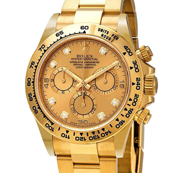 ساعة Rolex Daytona 116508GLDO 40MM Champagne مينا أصفر ذهبي اللون علبة