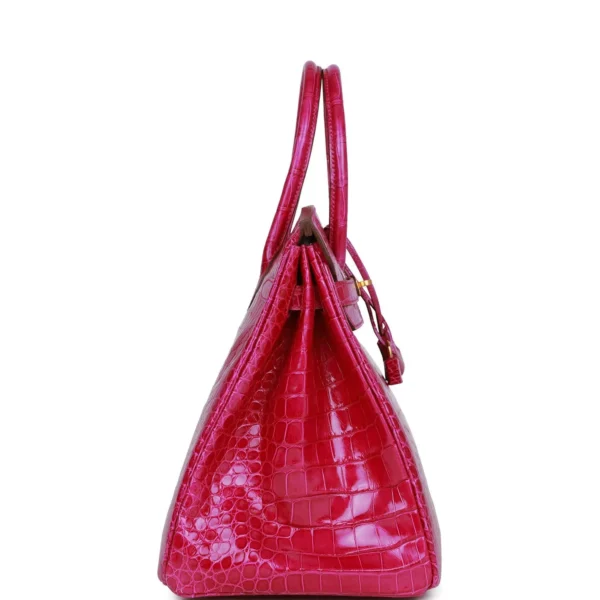 010102d4ada2e53fa23f28374efb0ff4 Hermès Birkin 35 Rose Scheherazade Shiny Niloticus Crocodile Gold Hardware