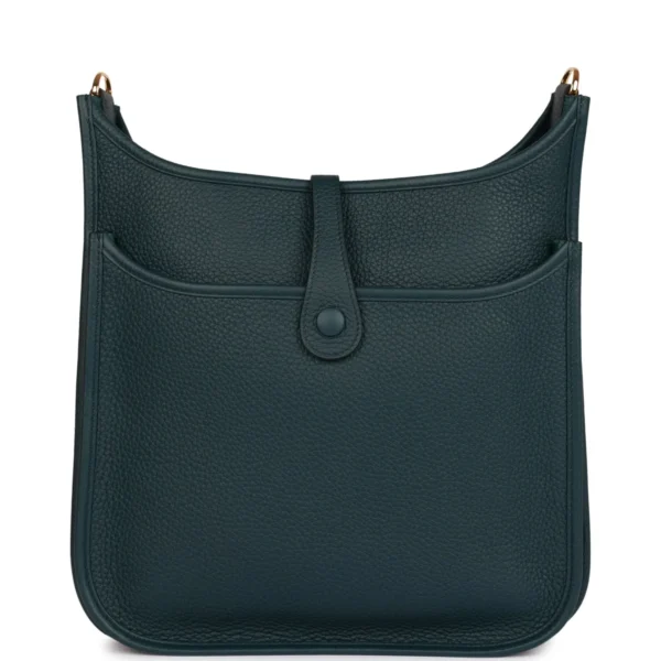 Hermès Evelyne PM Vert Cypress Clemence Gold Hardware