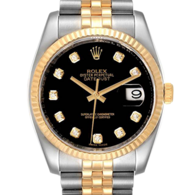 Rolex Datejust 116233BKDJ 36MM Black Dial Silver-tone Case