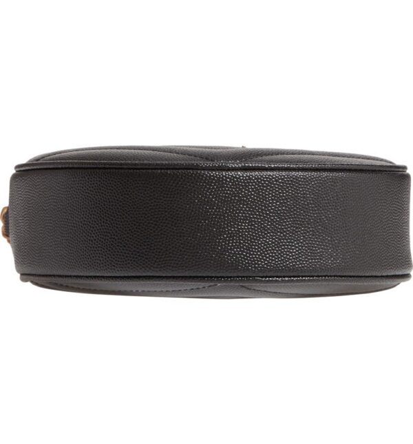 0183e9265ecca04226d0f246e4952b7c YSL Vinyle Round Camera Bag in Chevron-Quilted Grain de Poudre Embossed Leather
