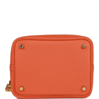 01affb38e18347b968fcb919d707fe25 Hermès Picotin Lock 18 Orange Clemence Gold Hardware