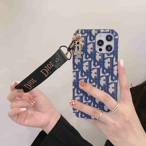 Chic CD Lady iPhone Case with Designer Keychain