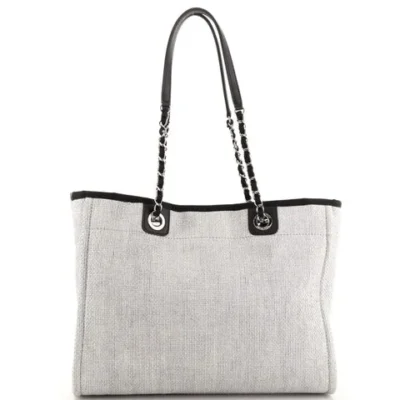 Chanel Deauville Tote Raffia Small