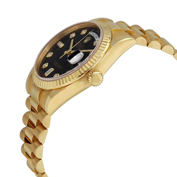 Rolex Day-Date 118238BKDP 36MM Black Dial Yellow Gold-tone Case