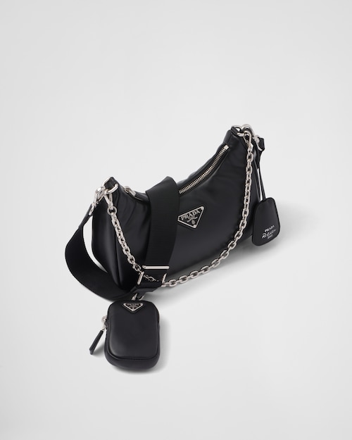 Padded nappa-leather Prada Re-Edition shoulder bag - Black