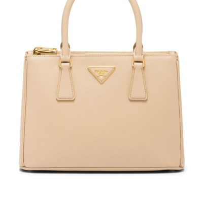 Prada Galleria Saffiano Leather Small Bag in Cameo Beige