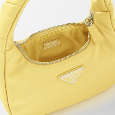 03e8cd91b1e065455024e2c7663a7322 Prada Soft padded nappa leather mini-bag - Citron Green