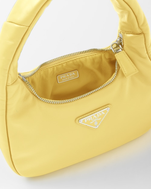 03e8cd91b1e065455024e2c7663a7322 Prada Soft padded nappa leather mini-bag - Citron Green
