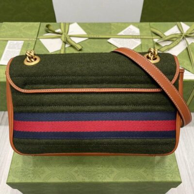 Gucci GG Marmont Small Shoulder Bag 443497 Green