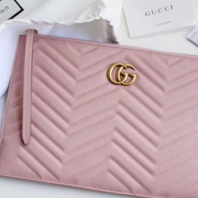 Gucci GG Marmont matelasse leather pouch 476440