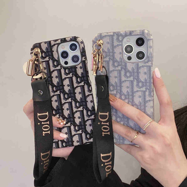 Chic CD Lady iPhone Case with Designer Keychain