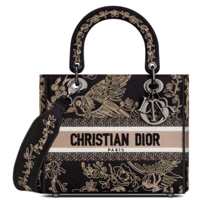 06899559b333607d652bfd976ff3dde8 Dior Medium Lady D-Lite Bag Black