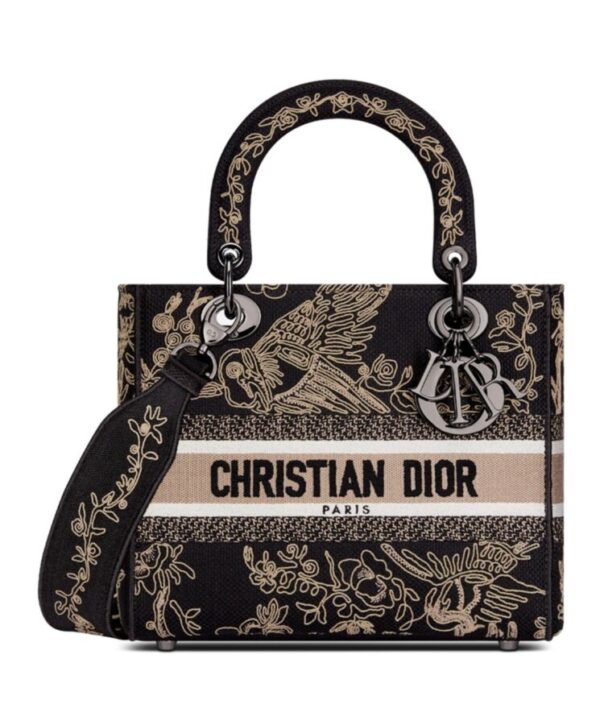 06899559b333607d652bfd976ff3dde8 Dior Medium Lady D-Lite Bag Black