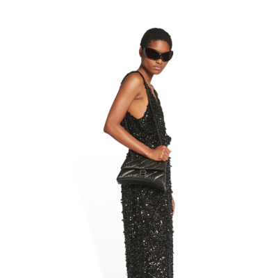 WOMEN'S CRUSH SMALL CHAIN BAG QUILTED IN BLACK