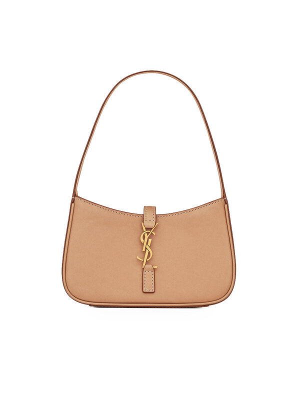 YSL Le 5 a 7 Mini Hobo Bag in Vegetable-Tanned Leather