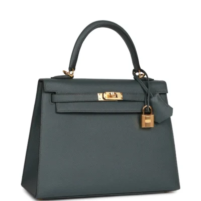 074562344ee2810d1e9de5324c96bc8b Hermès Kelly Sellier 25 Bleu Orage Epsom Gold Hardware