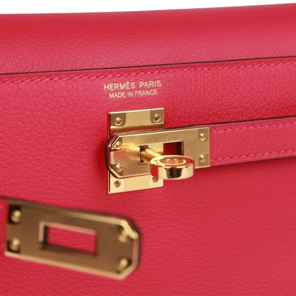 Hermès Kelly Danse Framboise Evercolor Gold Hardware