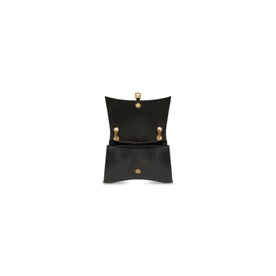 07796571bb21f9f3b3fd480a8f99265a WOMEN'S CRUSH LARGE CHAIN BAG IN BLACK