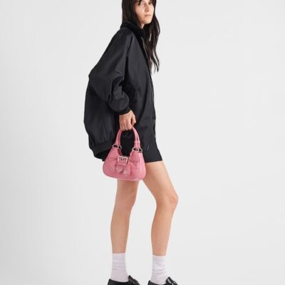 Prada Moon padded nappa-leather bag - Geranium Pink