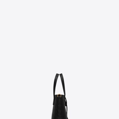 YSL Paris Mini Toy Shopping In Crocodile-Embossed Leather