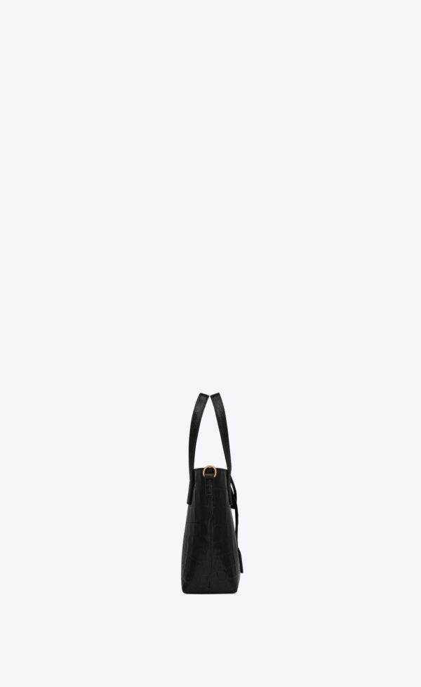 YSL Paris Mini Toy Shopping In Crocodile-Embossed Leather