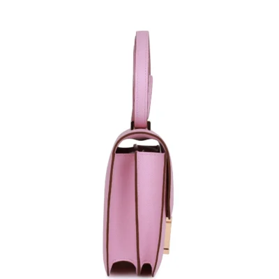 0887b37b66d57c5634e9bbf7c7a6c4b5 Hermès Constance 18 Mauve Sylvestre Epsom Rose Gold Hardware
