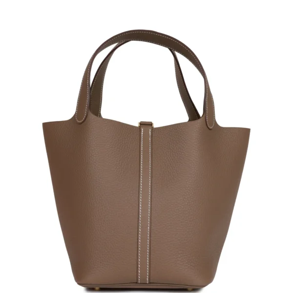 Hermès Picotin Lock 22 Etoupe Clemence Gold Hardware