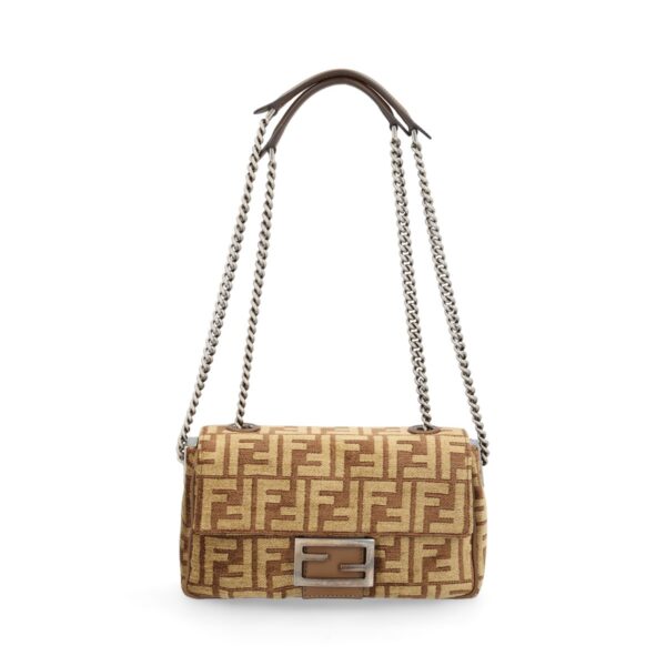 Fendi Baguette Monogram Jacquard Midi Shoulder Bag