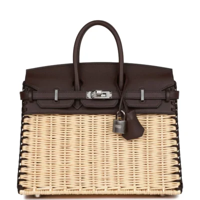 0923f69b5f0546e3ce645c6b4eefd5e3 Hermès Picnic Sellier Birkin 25 Rouge Sellier Swift Palladium Hardware