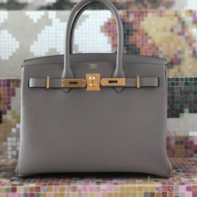 Hermès Birkin 30 Gris Meyer Togo Gold Hardware