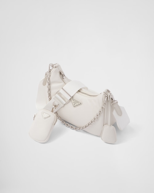 Padded nappa-leather Prada Re-Edition shoulder bag - White