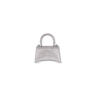 WOMEN'S HOURGLASS XS HANDBAG WITH RHINESTONES IN GREY