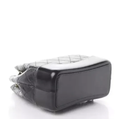 CHANEL Aged Calfskin Quilted Small Gabrielle Backpack Black