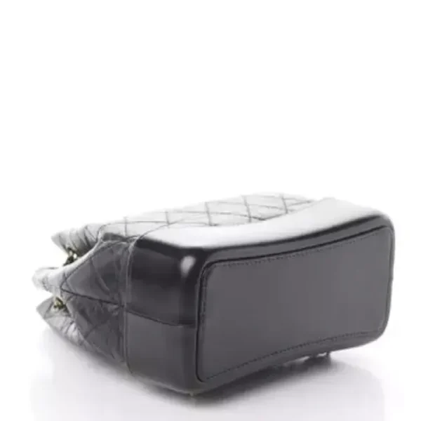 CHANEL Aged Calfskin Quilted Small Gabrielle Backpack Black