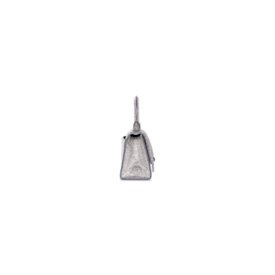 WOMEN'S HOURGLASS XS HANDBAG WITH RHINESTONES IN GREY