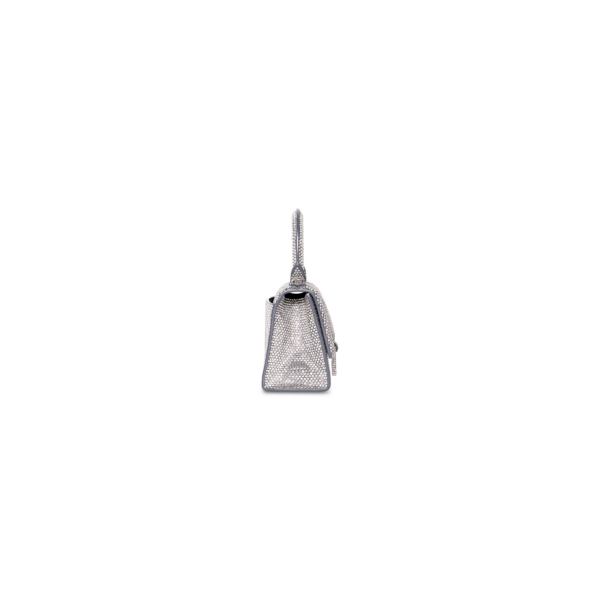 WOMEN'S HOURGLASS XS HANDBAG WITH RHINESTONES IN GREY
