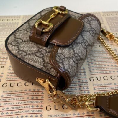 Gucci Horsebit 1955 Strap Wallet 699760 Dark Coffee