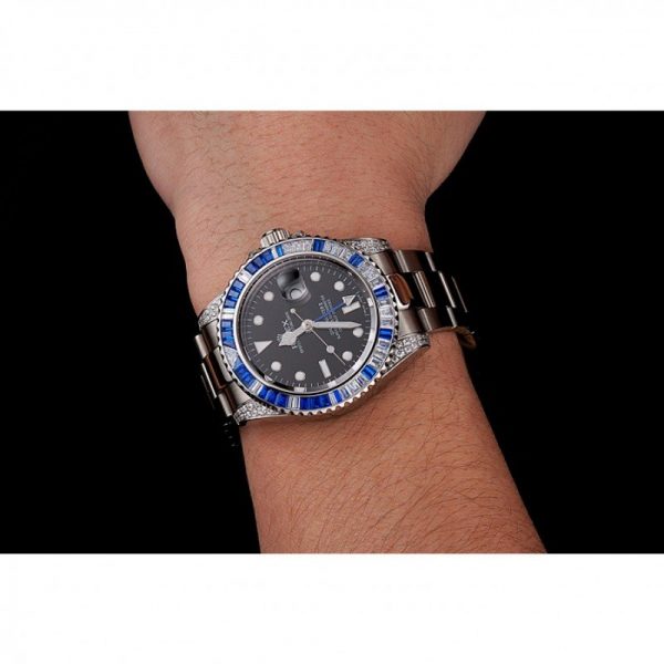 0c85eba7d0dc2cd2e6857aeb724fa33e Rolex GMT Master II 1453747 Black Dail Men Watch
