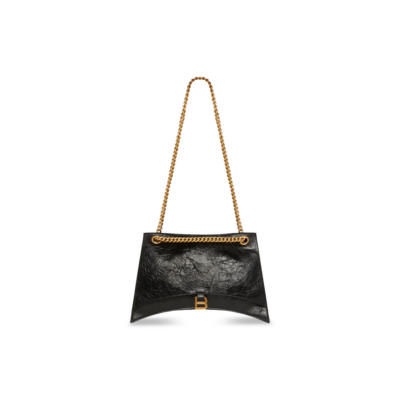 0cffc67a4786a21a2153c15adfbb2f20 WOMEN'S CRUSH LARGE CHAIN BAG IN BLACK