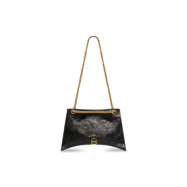 0cffc67a4786a21a2153c15adfbb2f20 WOMEN'S CRUSH LARGE CHAIN BAG IN BLACK
