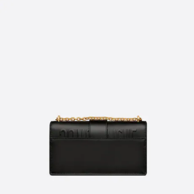 30 MONTAIGNE EAST-WEST BAG WITH CHAIN Black Calfskin