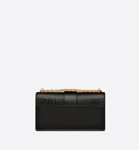 30 MONTAIGNE EAST-WEST BAG WITH CHAIN Black Calfskin