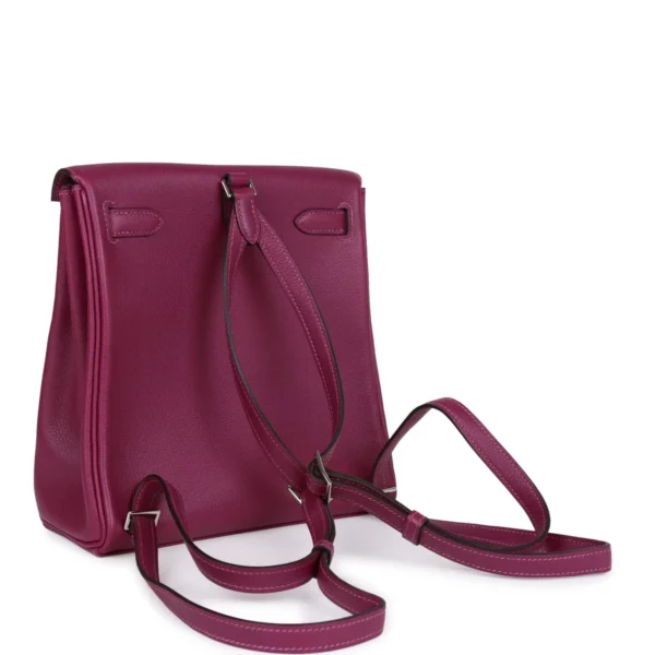 حقيبة ظهر هيرميس Kelly Ado Anemone Evercolor مع إكسسوارات معدنية من البلاديوم