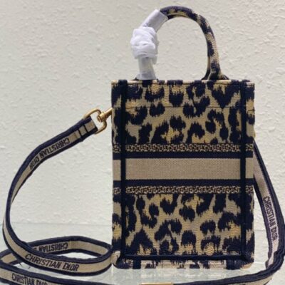 Dior Mini Dior Book Tote Phone Bag Coffee