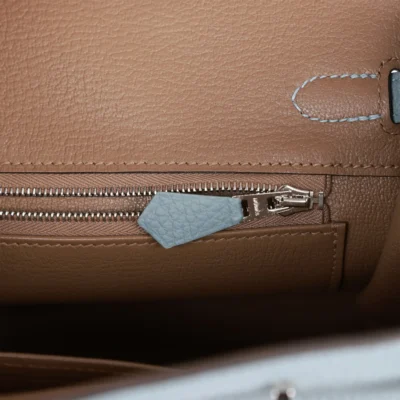 Hermès Birkin 25 Bleu Lin Verso Togo Palladium Hardware