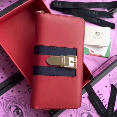 Gucci Sylvie leather zip around wallet 476083